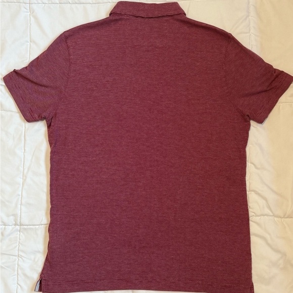 Banana Republic Luxury Touch Polo Shirt L Burgundy Maroon Soft Pima Cotton - Picture 5 of 9